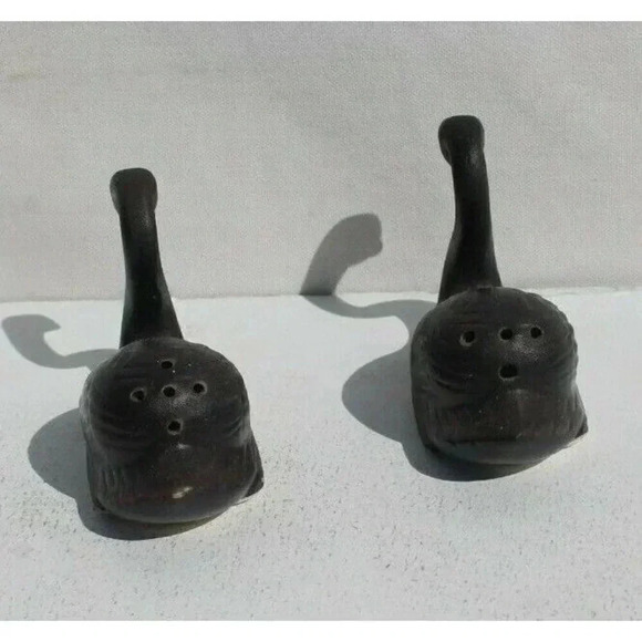 Vintage MCM Retro Black Swan Salt and Pepper Shaker Set Dinnerware Decor - Picture 4 of 5